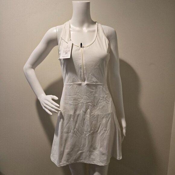 HALARA Dresses & Skirts - NWT Halara Cloudful Zip Front Dress White M
